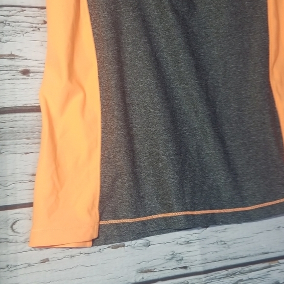 Reebok RBK razorback tank top orange gray grey workout top Sz Large - Picture 3 of 7